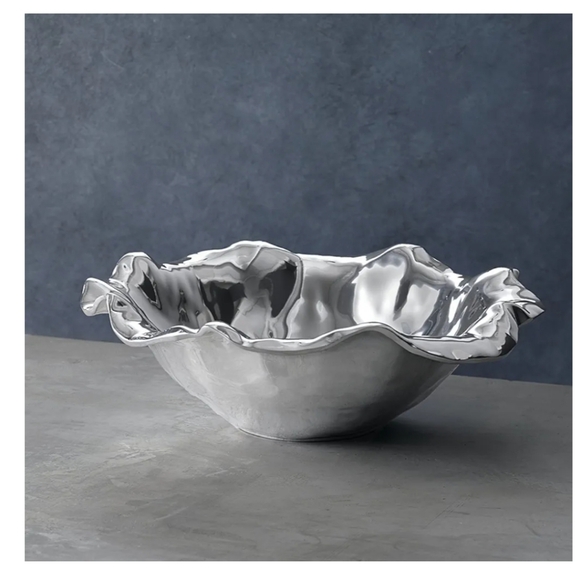 Beatriz Ball Metalware Bowl with Serving Spoons - Picture 2 of 5